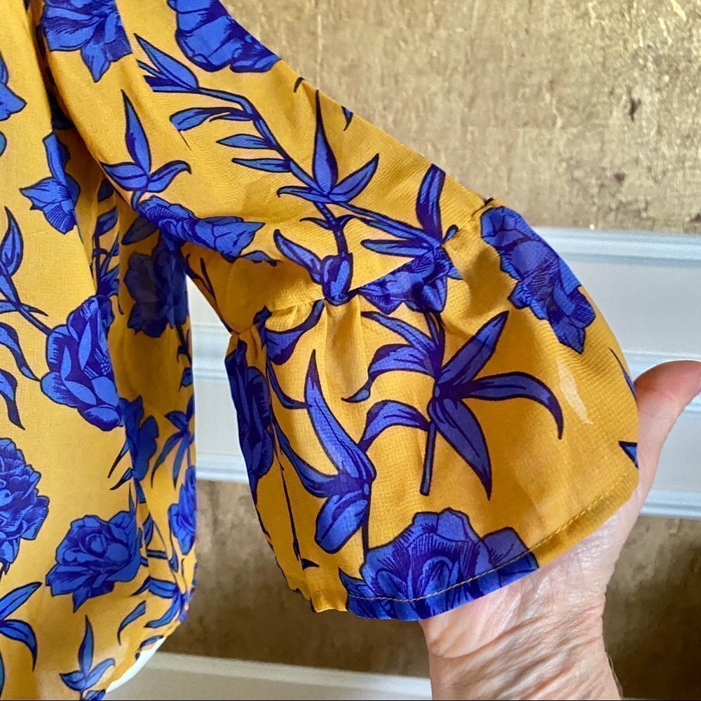ROMEO & JULIET floral off shoulders blouse S - Picture 7 of 7